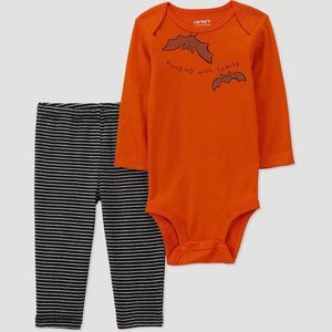 Baby Carters HANGING w FAMILY Halloween outfit Bodysuit Pants Size NB 3 6 mo NWT